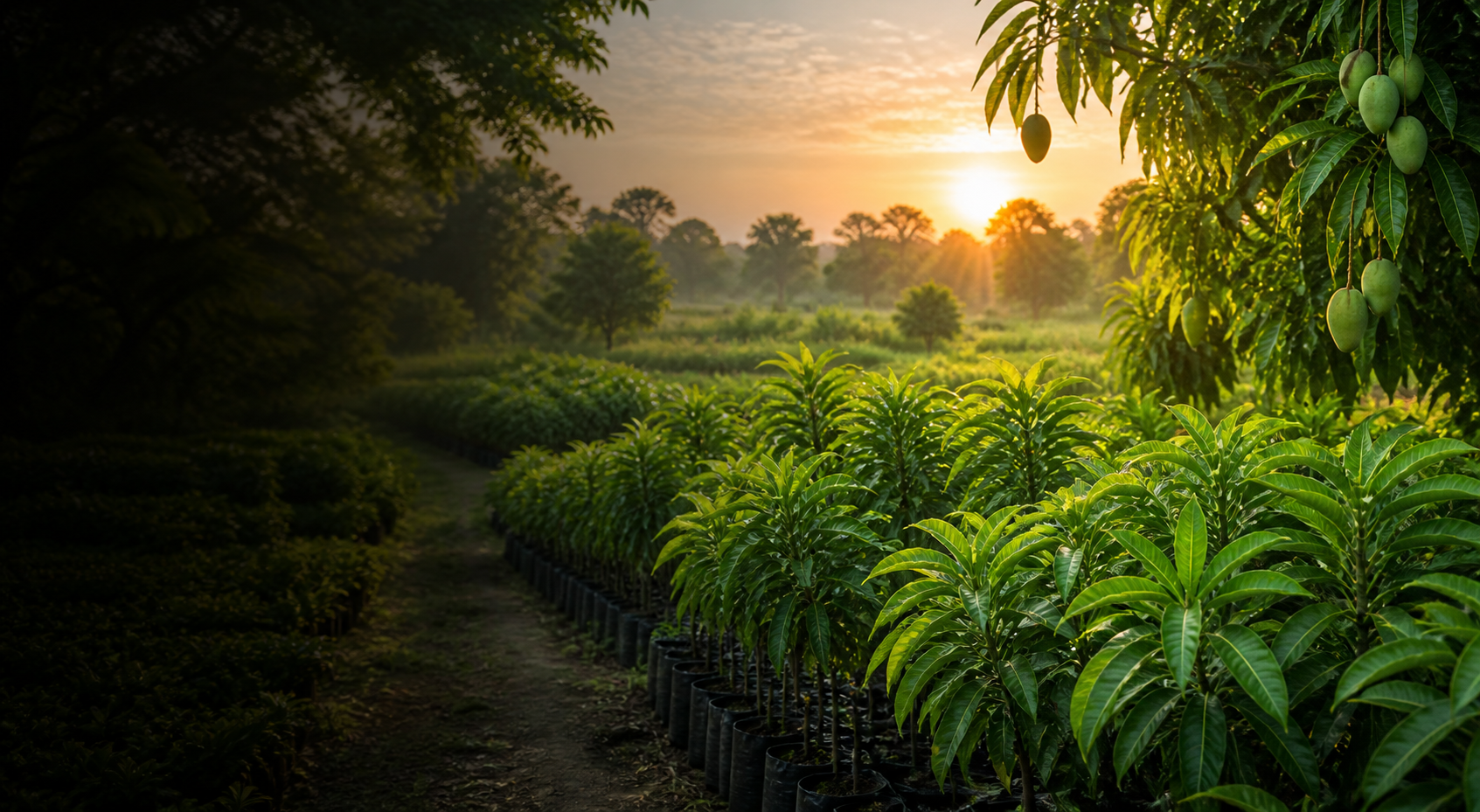 Fresh mango plants and nursery collection